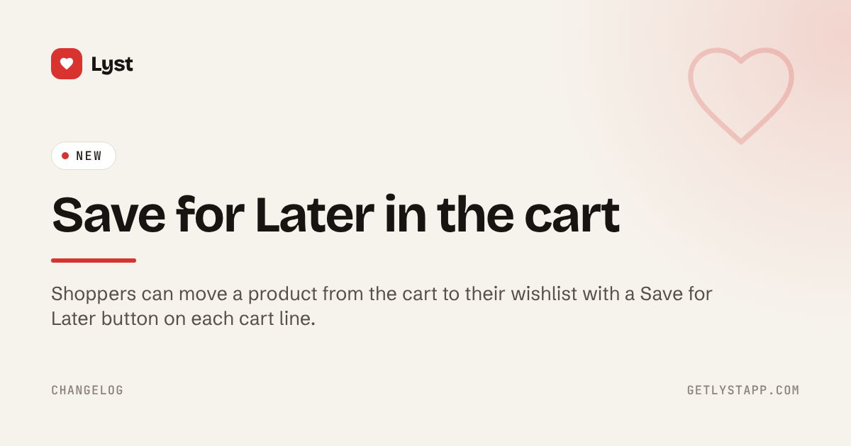 Save for Later in the cart