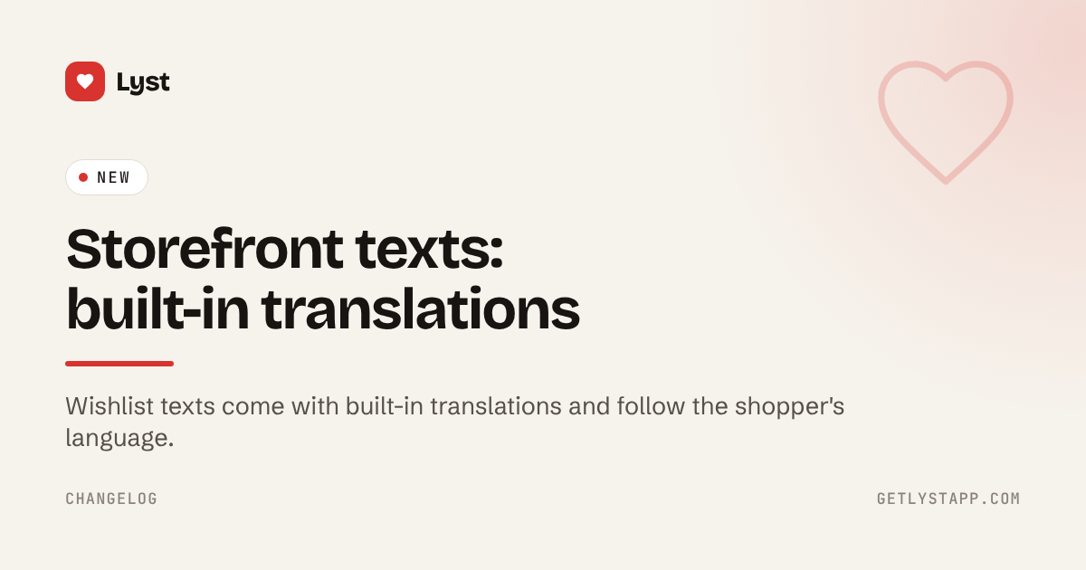 Storefront texts: built-in translations