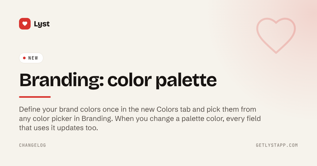 Branding: color palette