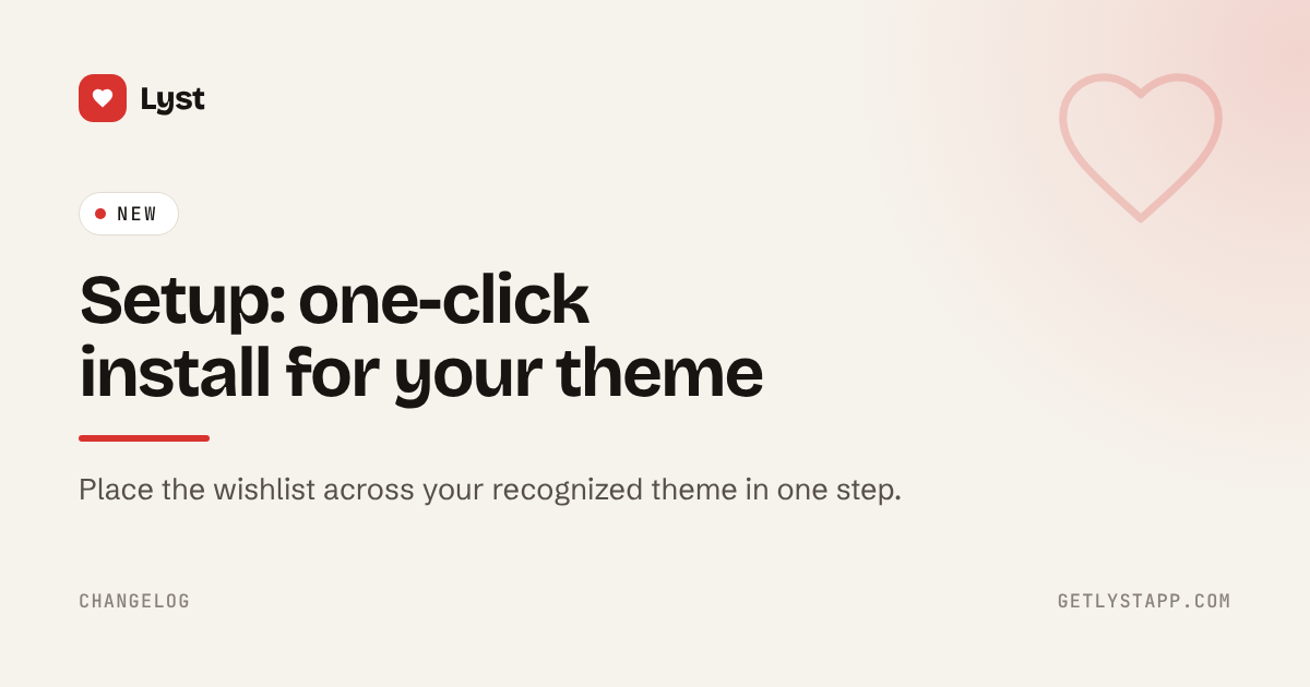 Setup: one-click install for your theme